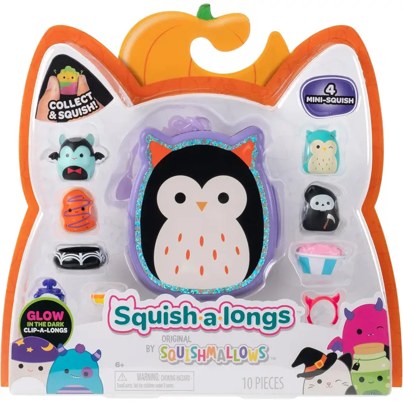 Squish-a-long Halloween Clip-a-longs 4 Pack S3