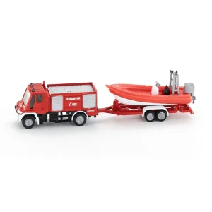 Siku 1:87 Unimog Fire Engine With boat