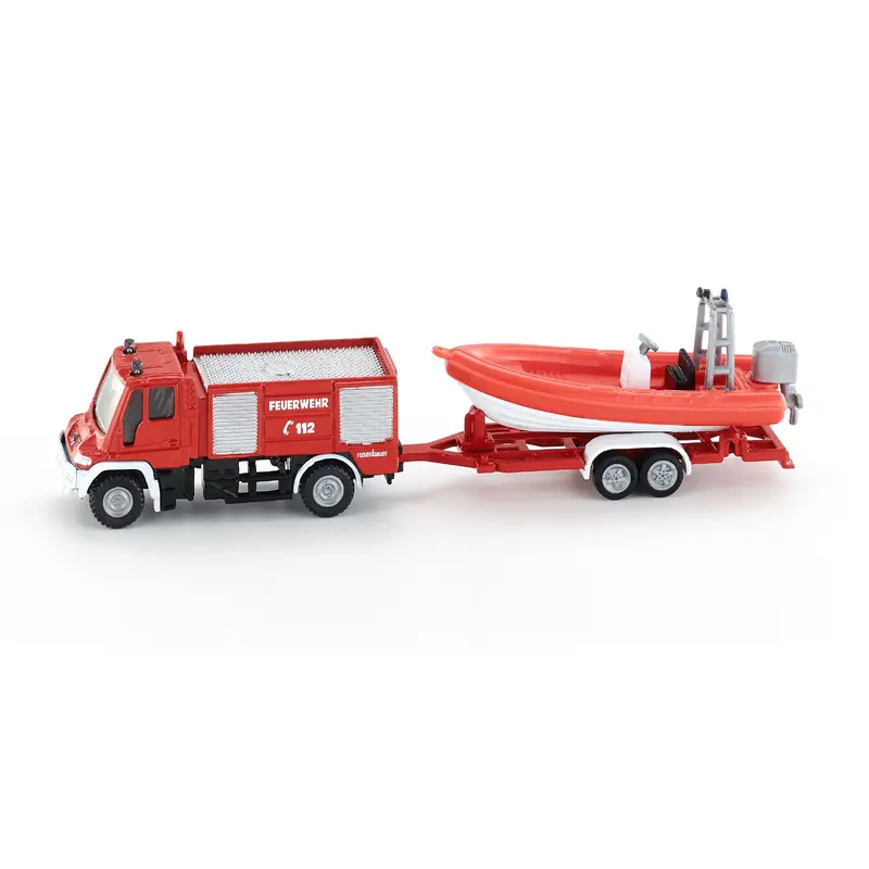 Siku 1:87 Unimog Fire Engine With boat