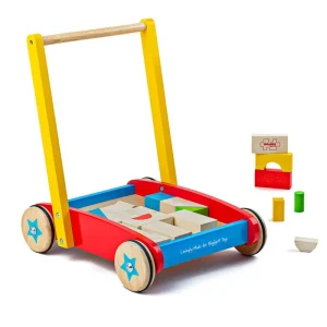 Wooden Baby Walker with Blocks