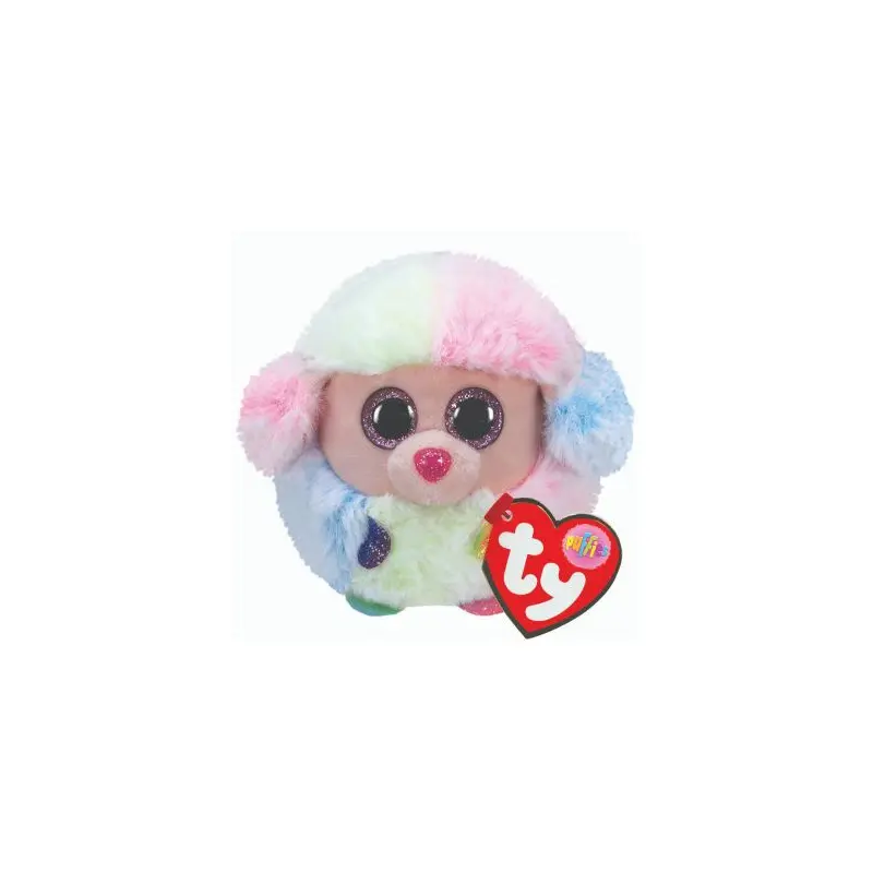 TY Rainbow Poodle Puffies Regular