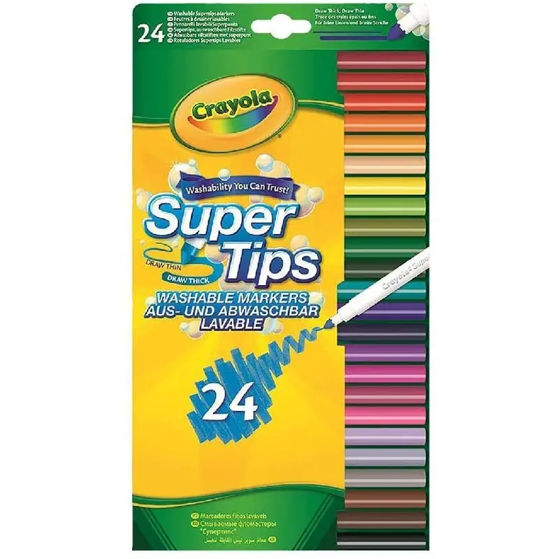 Crayola 24 Washable Super Tips Markers