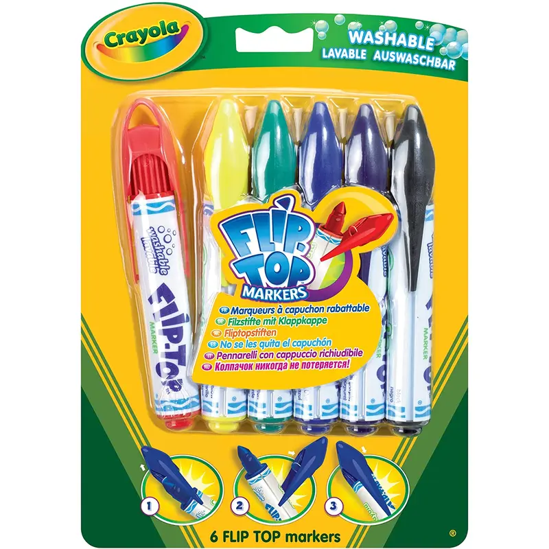 Crayola  6 Flip Top Markers