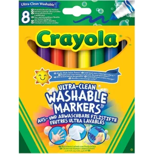 Crayola 8 Ultra Clean Washable Broad Markers