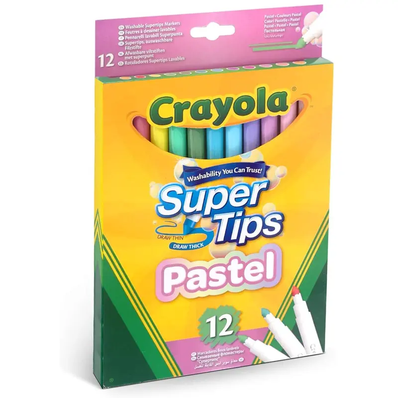 Crayola Pastel Super Tips 12 Pack