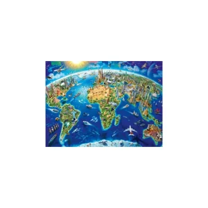 World Landmarks Map XXL 200 Piece Jigsaw
