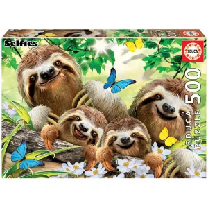 Sloth Family Selfie 500 Piece Jigsaw