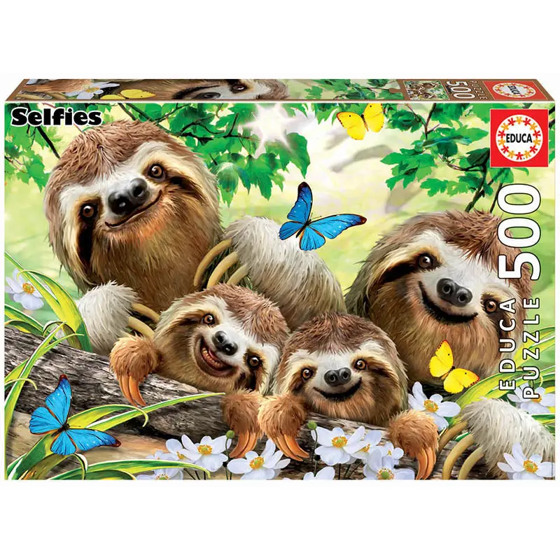 Sloth Family Selfie 500 Piece Jigsaw