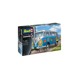 VW T1 Samba Bus Flower Power 1:24 Scale Kit