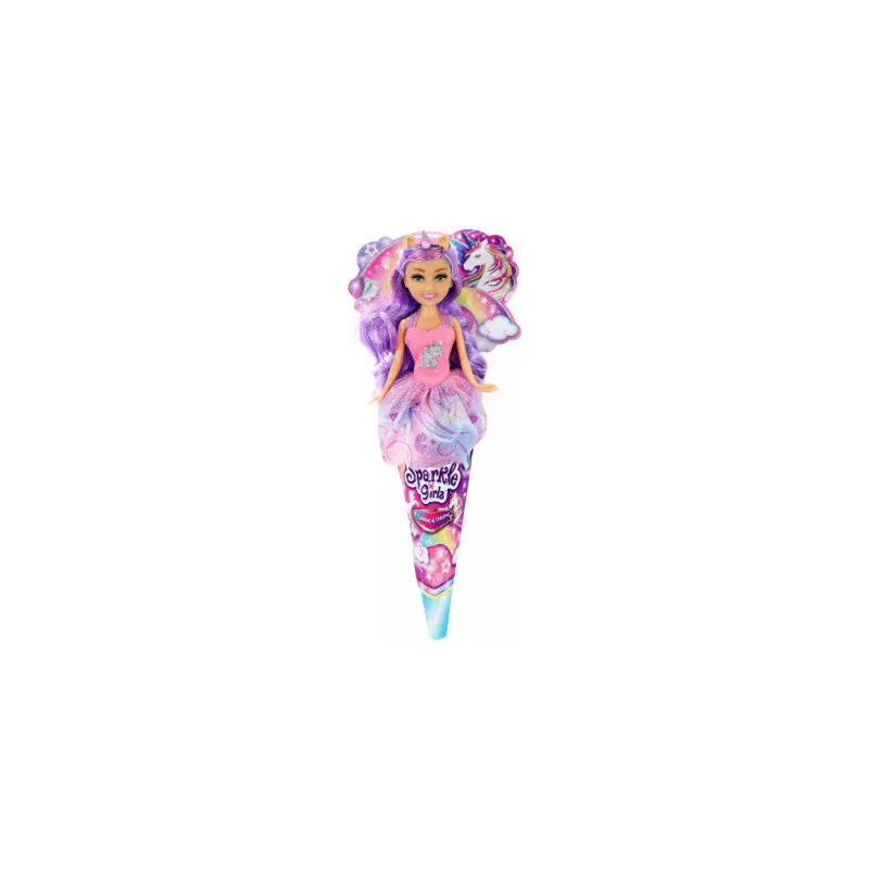 Sparkle Girlz Unicorn Princess Doll in Cone