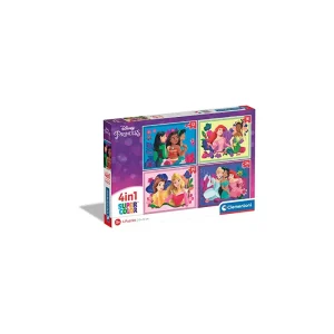 Clementoni Disney Princess 4 in 1 Jigsaw Puzzle