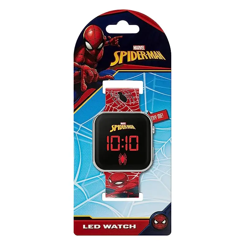 Spiderman Red Strap LED Watch