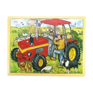 Tractor 24 Piece Puzzle Tray