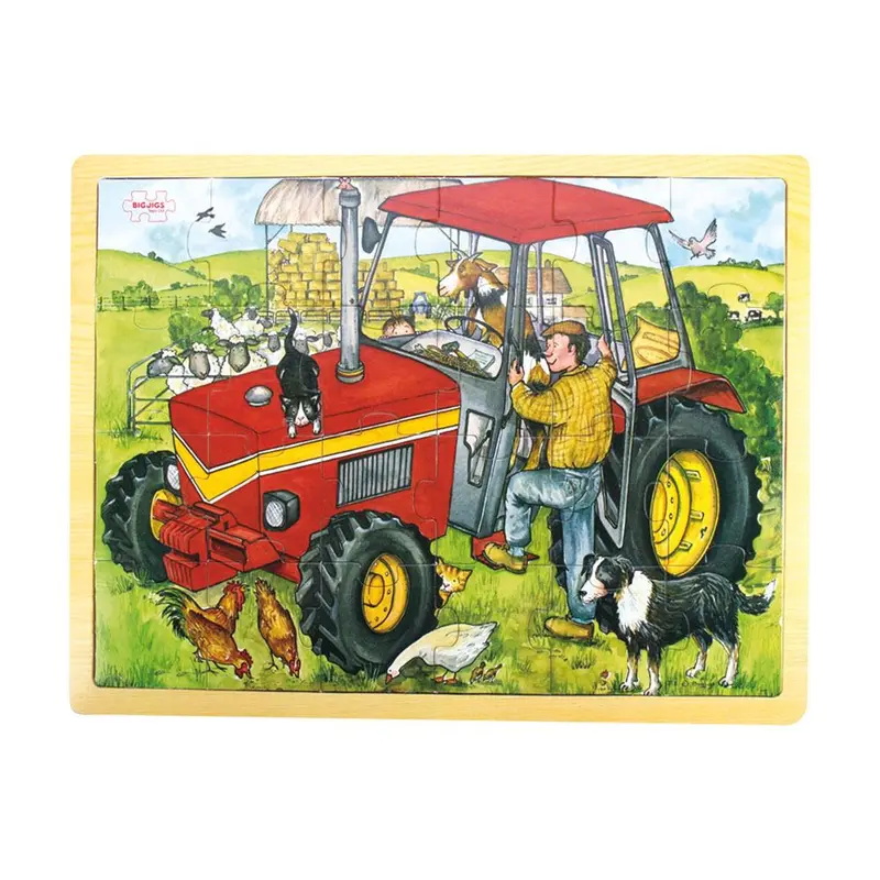 Tractor 24 Piece Puzzle Tray