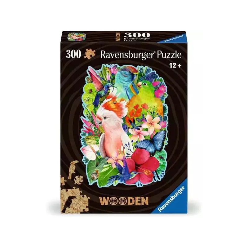 Beautiful Birds 300 Piece Wooden Jigsaw Puzzle