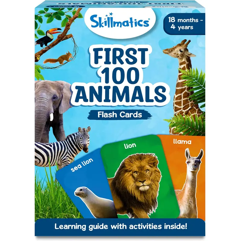 Skillmatics Flash Cards First 100 Animals