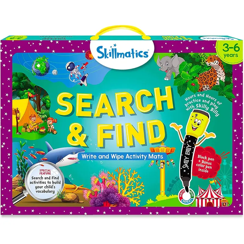 Skillmatics Write & Wipe Search & Find Set