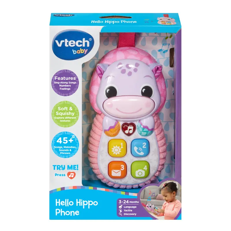 VTech Hello Hippo Phone Pink