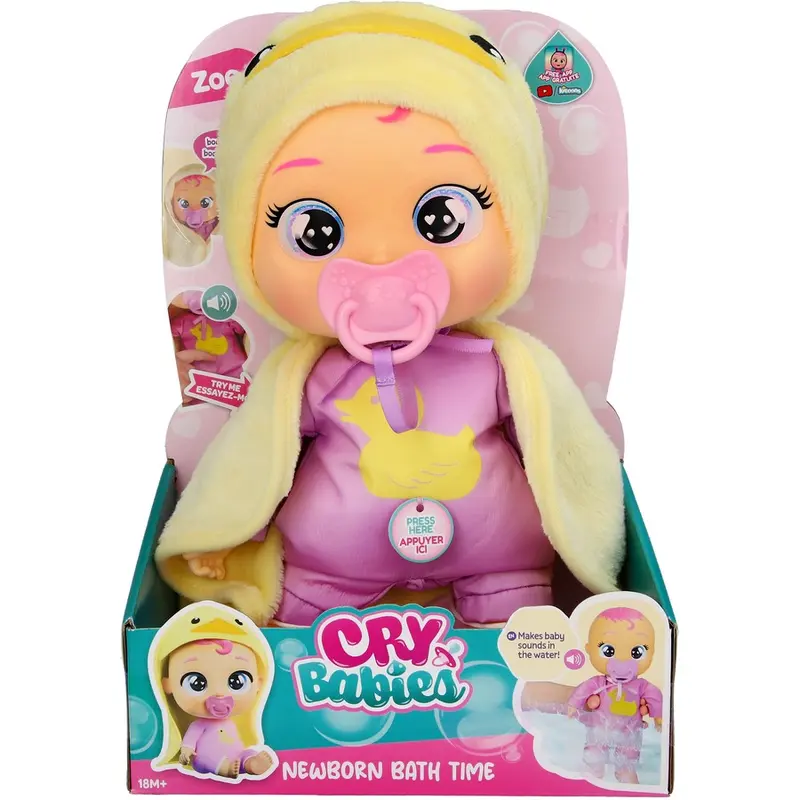 Cry Babies Newborn Bathtime Zoe Doll