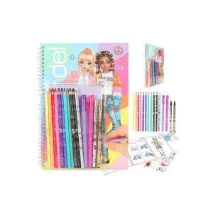 TOPModel Colouring Book with Pencils