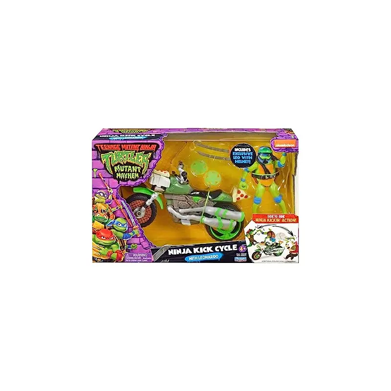 TMNT Mutant Mayhem Leonardos Ninja Kick Cycle