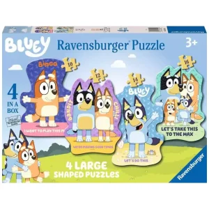 Bluey 4 Large Shaped Puzzles