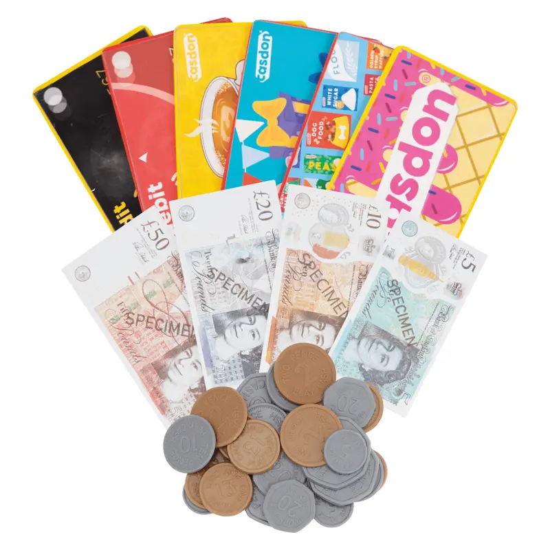 Casdon Play Money & Cards - Sterling