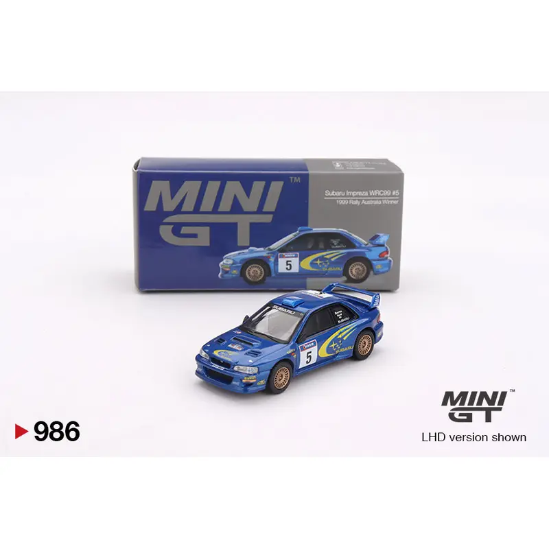 Mini GT Subaru Impreza WRC98 1998 Rally Monte-Carlo 3rd Place 1:64 Die Cast