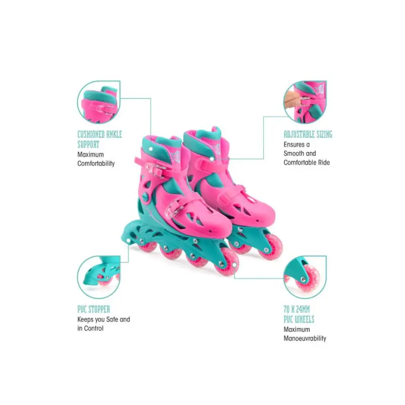 Xootz Quad Inline Pink 9-12 (27-31)