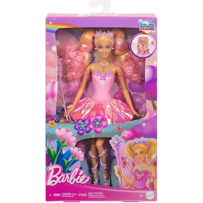 Barbie Fantasy Fairy Doll With Color-Change Wings