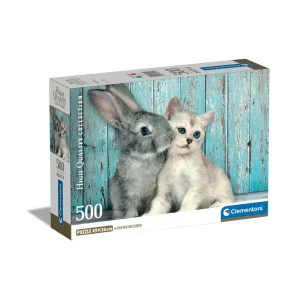 Clemintomi Cat & Bunny 500 Piece Jigsaw