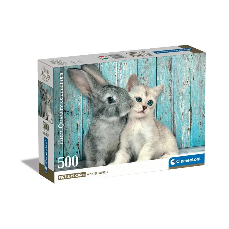 Clemintomi Cat & Bunny 500 Piece Jigsaw