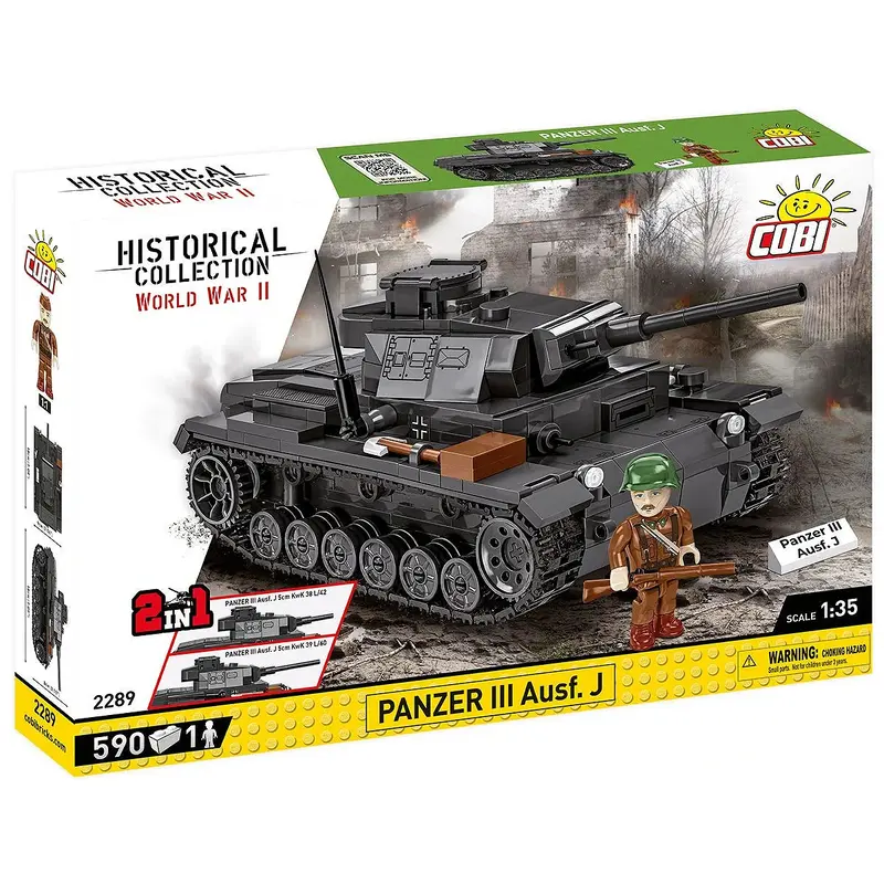 Cobi 2289 Panzer III Ausf.J 1:35 Scale 590 Piece