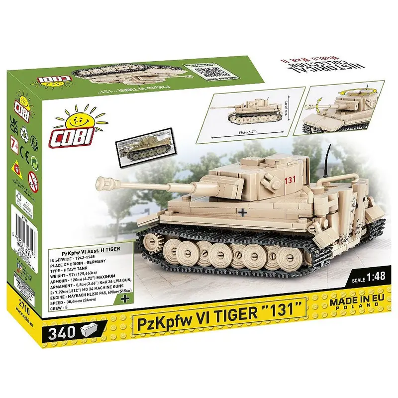 Cobi 2710 Tiger IV 131 Tank 1:48 Scale Set
