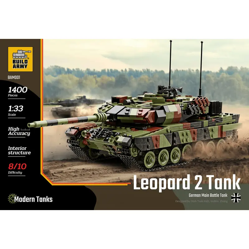 Build Army Leopard 2 Tank 1400 pieces