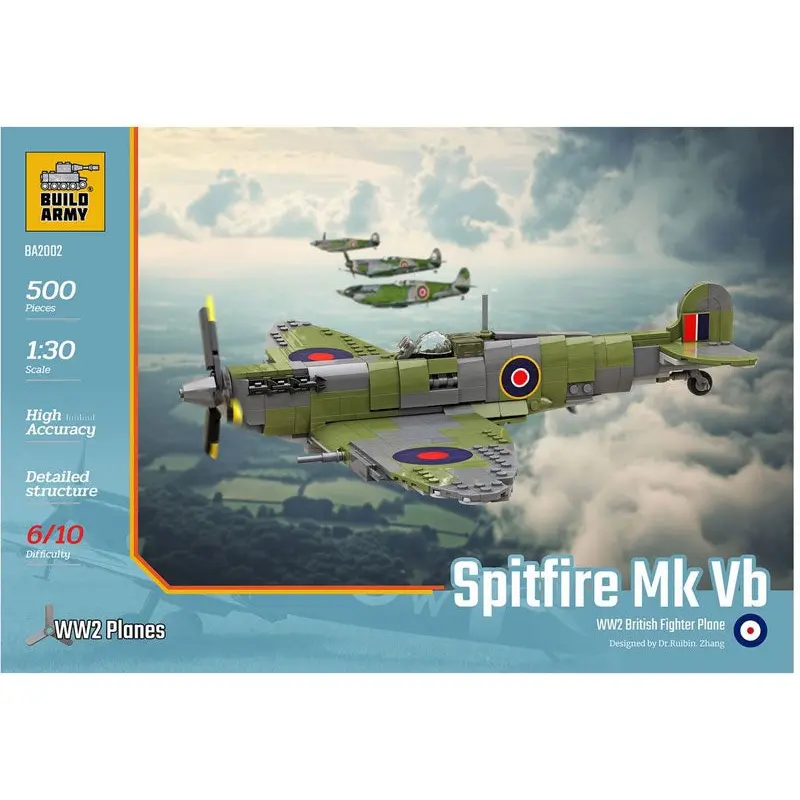 Build Army Submarine Spitfire Mk Vb 500 pieces