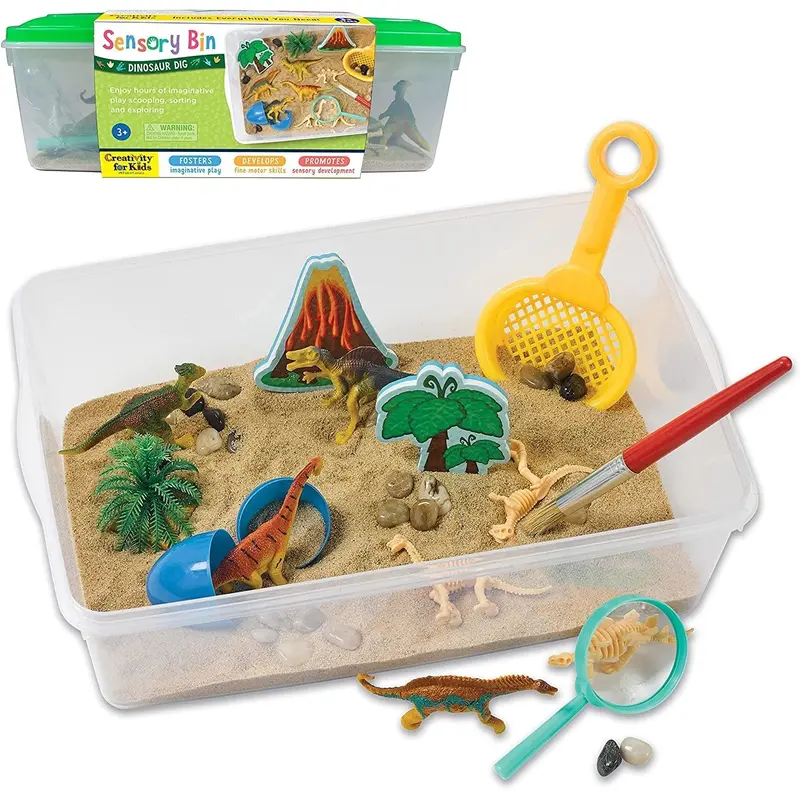 Dinosaur Dig Sensory Bin