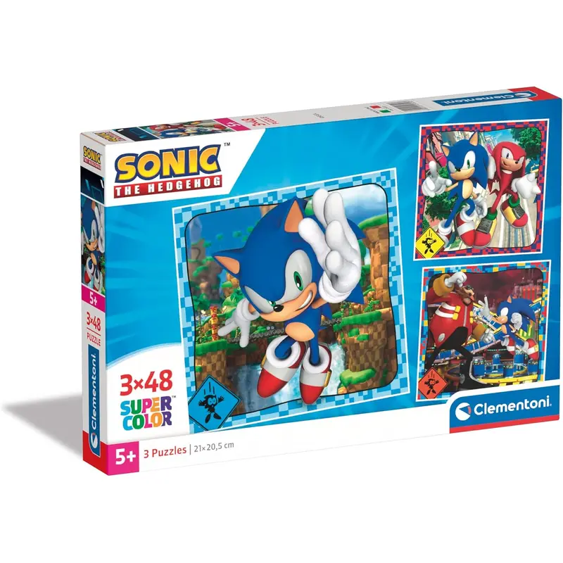 Clementoni Sonic the Hedgehog 3x48 Piece Jigsaw