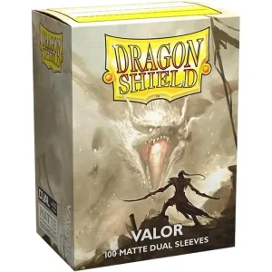 Dragon Shield - Dual Matte Standard Size Sleeves 100pk - Valor Cream