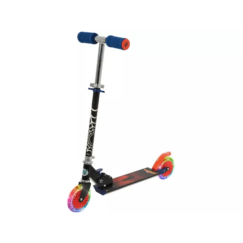 Spiderman Folding In Line Scooter with Lights