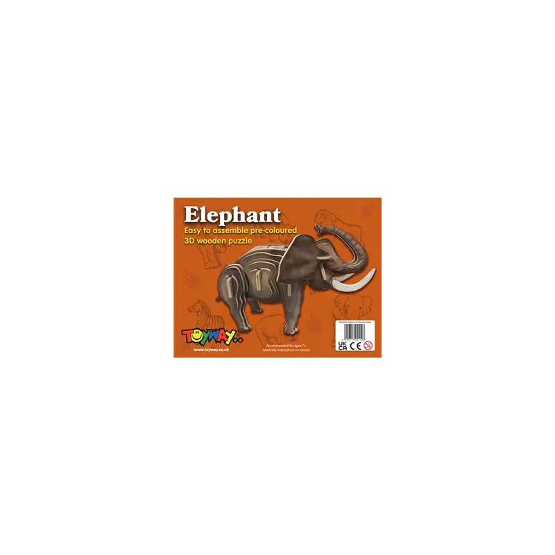 Easy to Assemble Elephant 3D Wooden Puzzle