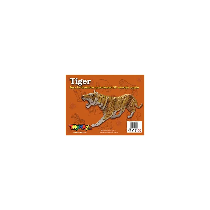 Easy to Assemble Tiger 3D Wooden Puzzle