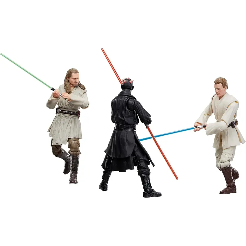 Star Wars The Black Series Qui-Gon Jinn, Darth Maul, Obi-Wan Kenobi 3 Pack Action Figures
