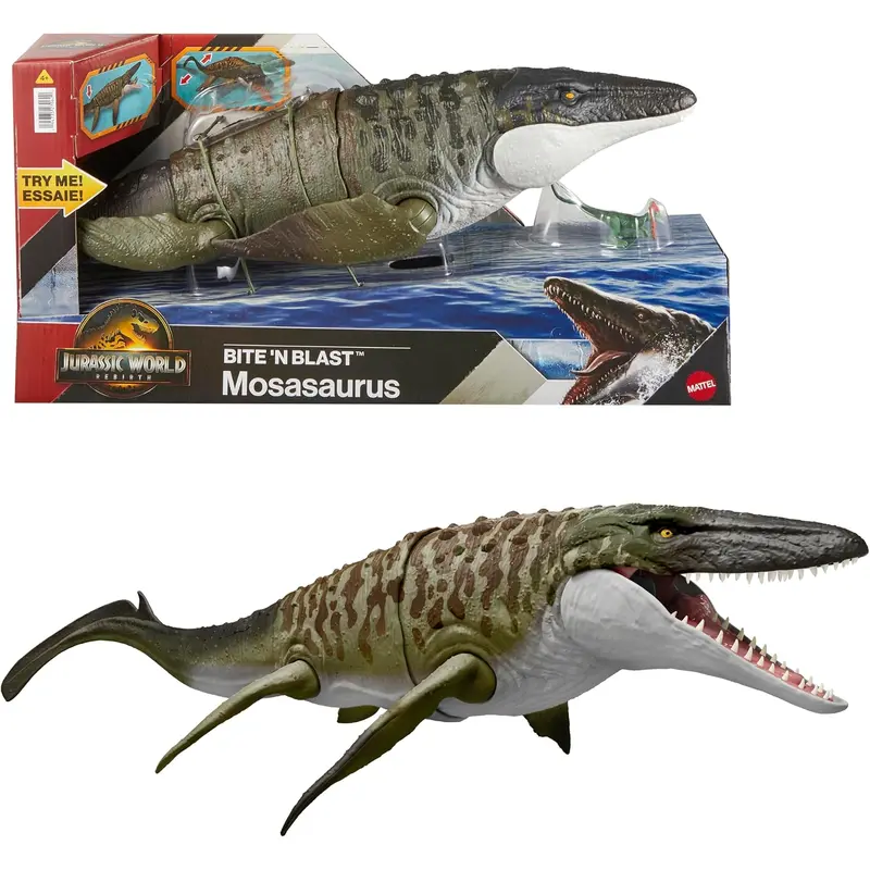 Jurassic World Rebirth - Bite 'N Blast Mosasaurus Dinosaur Action Figure