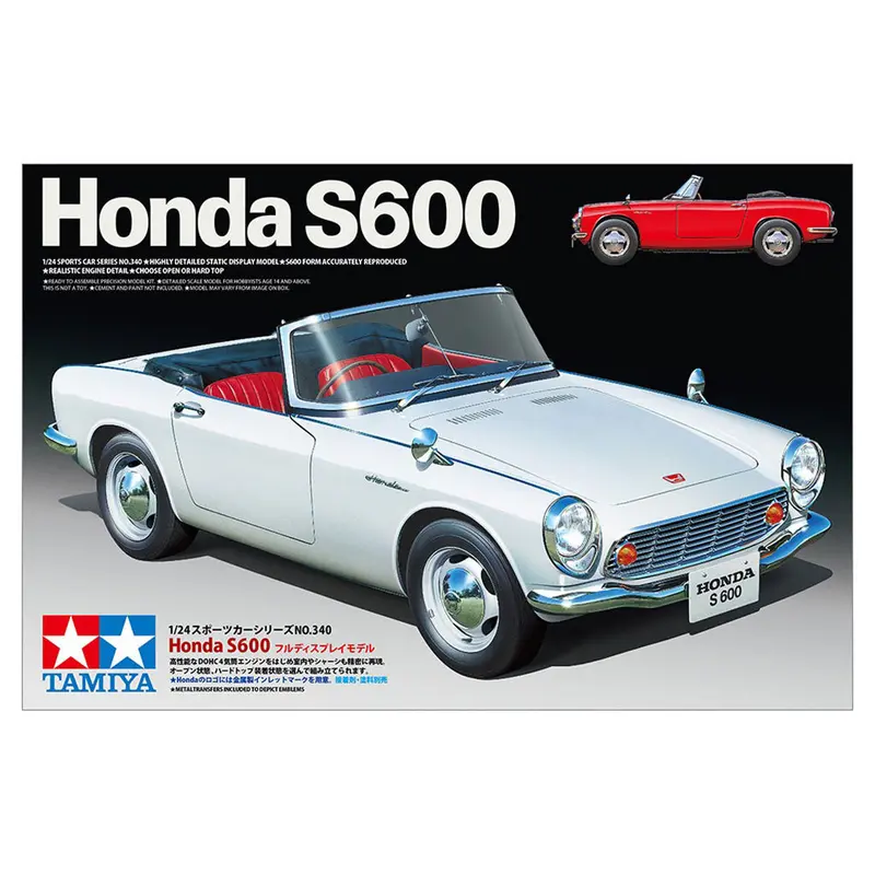 Tamiya Honda S600 1:24 Scale Model Kit