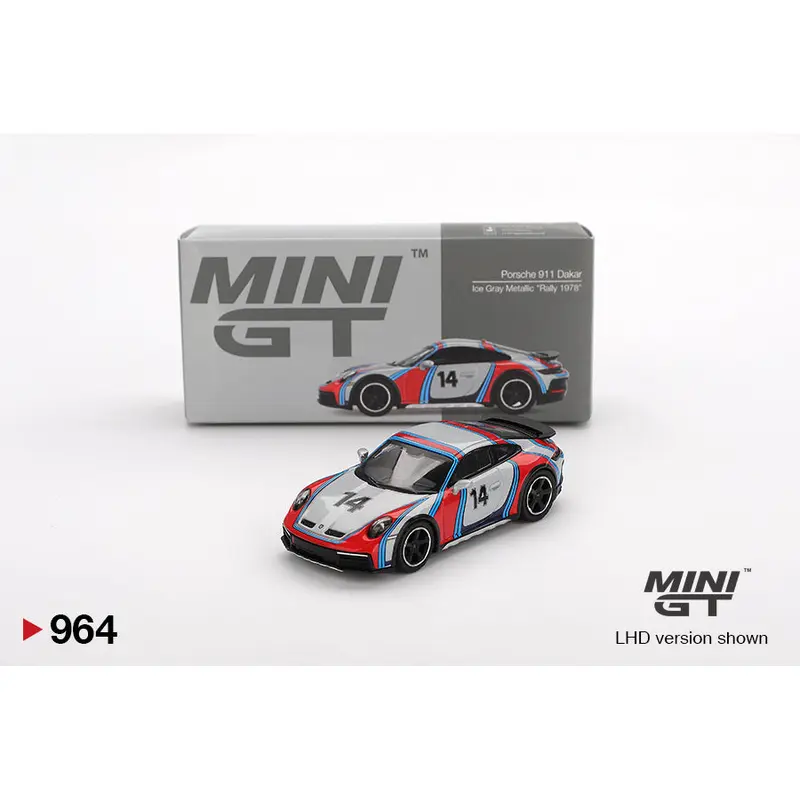 Mini GT Porsche 911 Dakar (Ice Gray) 1:64 Die Cast
