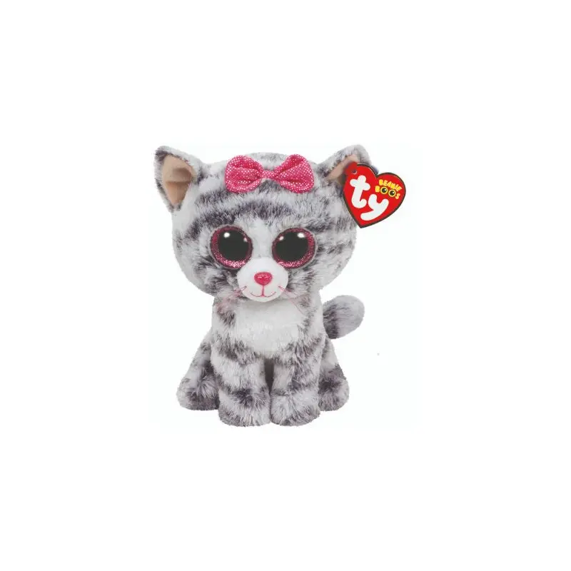 TY Kiki Grey Cat Boo Regular