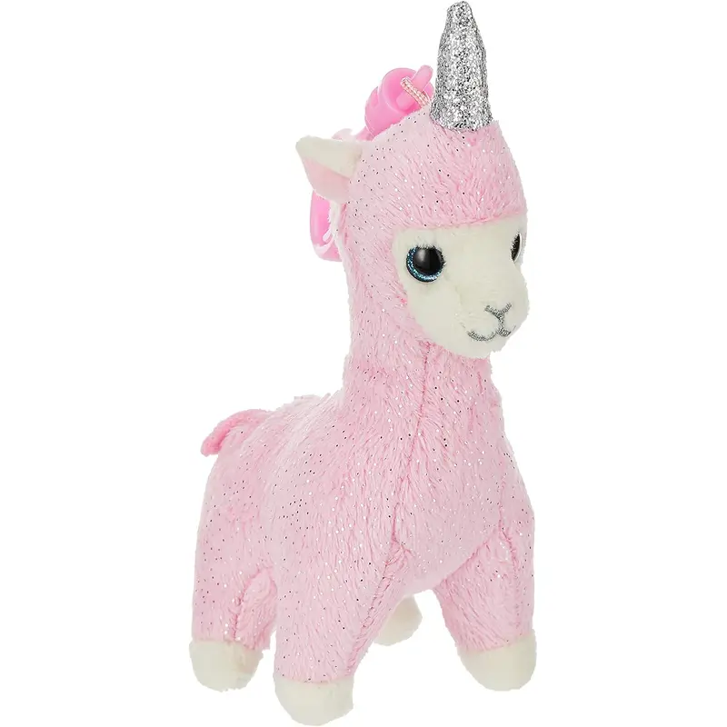 Ty Lana Pink Llama with Horn - Boo Key Clip