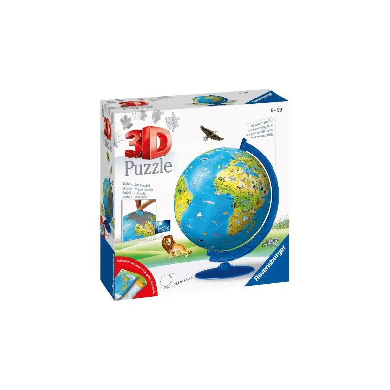 Childrens World 3D Globe 180 Piece Jigsaw