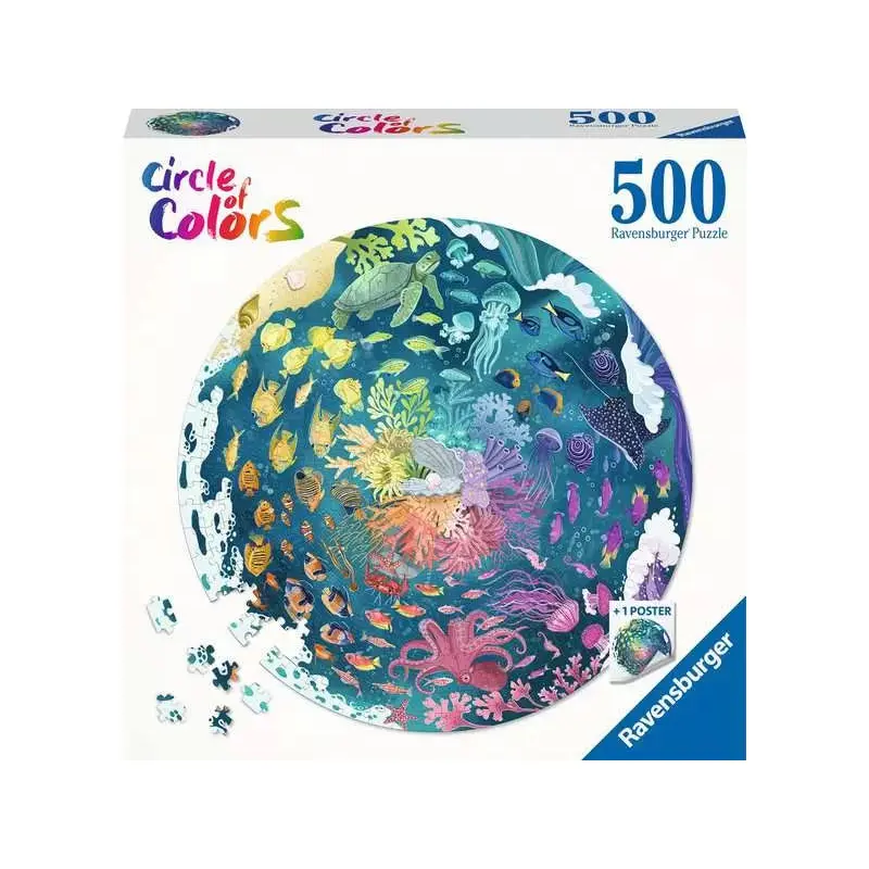 Tropical 500 Piece Round Jigsaw Puzzle